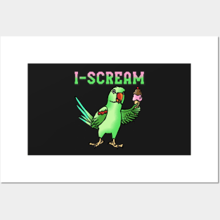 I-Scream Alexandrine Parakeet with Icecream Posters and Art